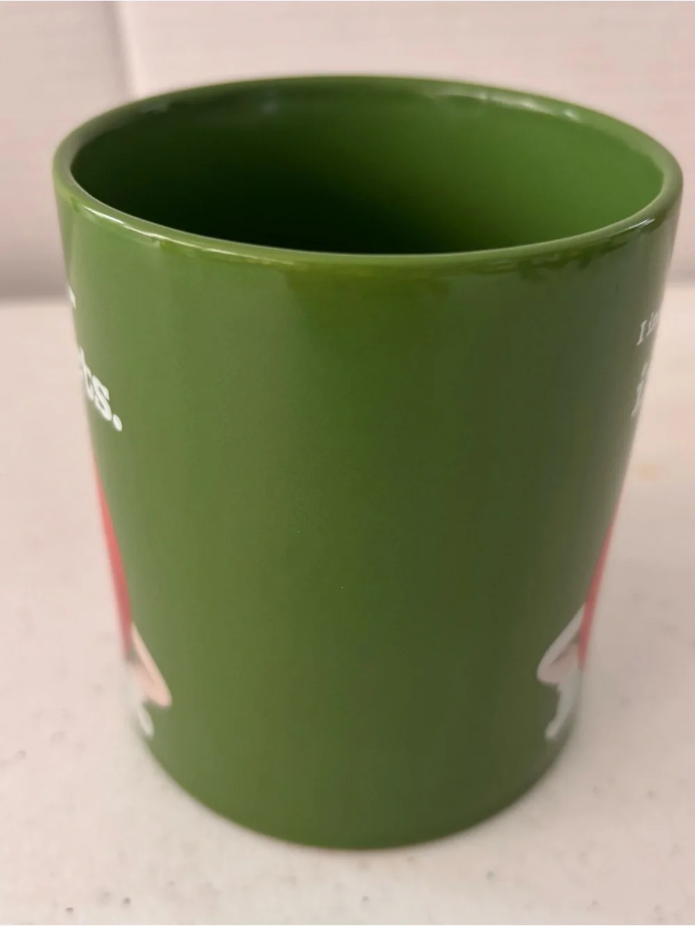 M&M'S Green Ceramic Mug with Red M&M Character Graphic